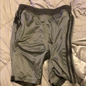 Adidas Grey Stripped Shorts